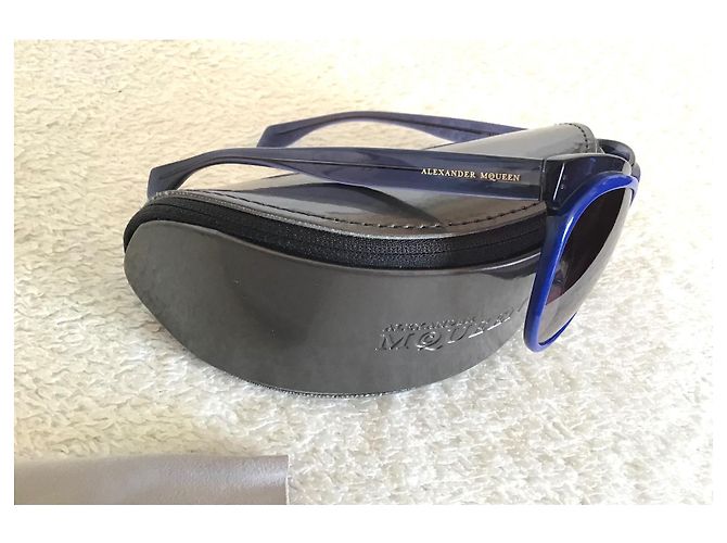 Gafas de sol Alexander McQueen azules de acetato - vista 4
