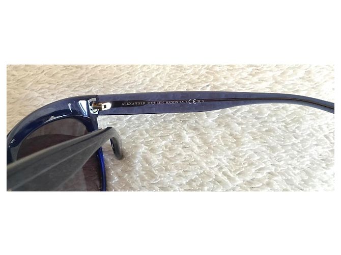 Gafas de sol Alexander McQueen azules de acetato - vista 6