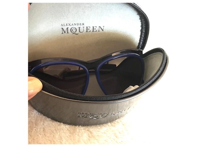 Gafas de sol Alexander McQueen azules de acetato - vista 8