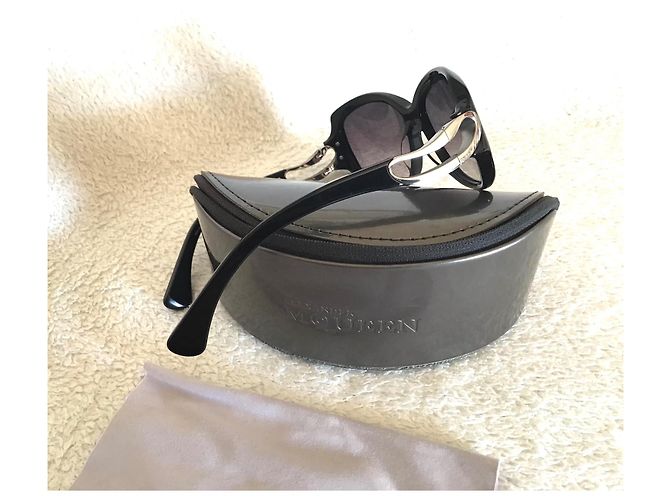 Gafas de sol Alexander McQueen negras de acetato Negro - vista 3