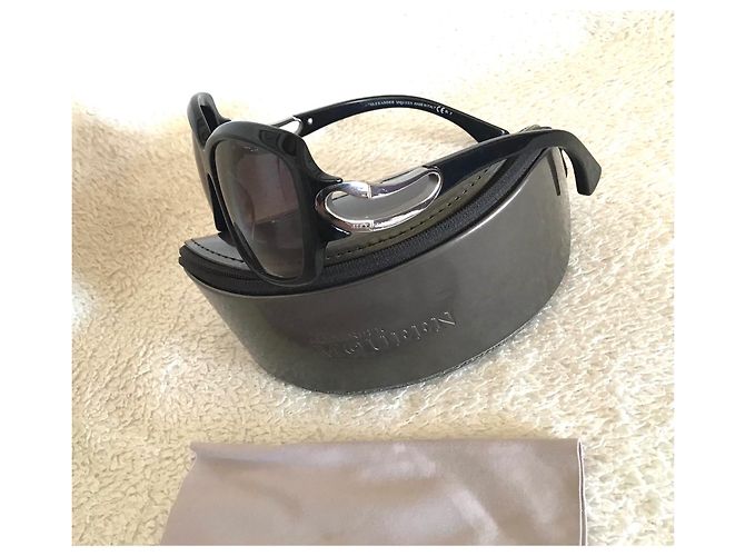 Gafas de sol Alexander McQueen negras de acetato Negro - vista 4