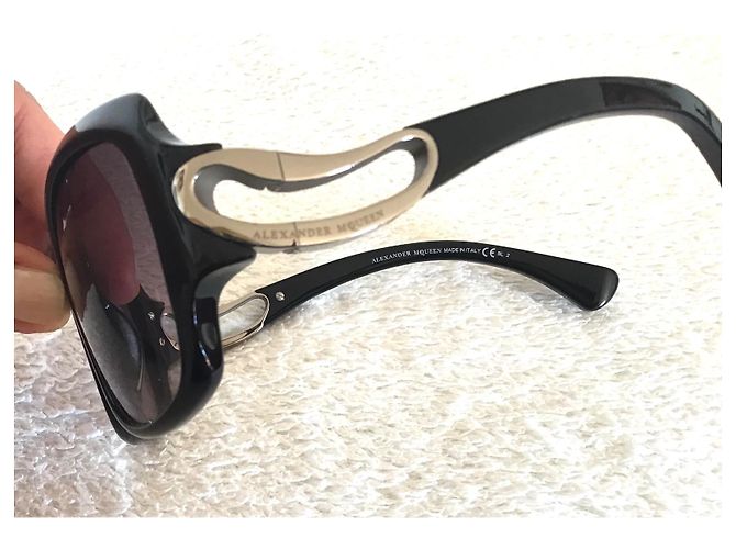 Gafas de sol Alexander McQueen negras de acetato Negro - vista 5