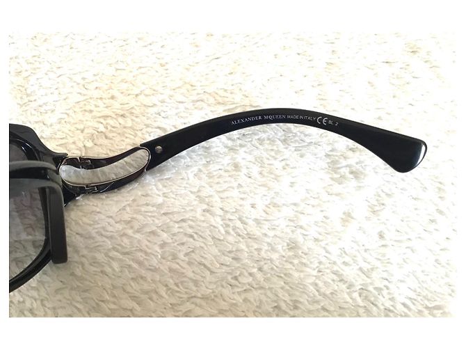 Gafas de sol Alexander McQueen negras de acetato Negro - vista 7