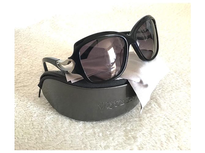 Gafas de sol Alexander McQueen negras de acetato Negro - vista 9