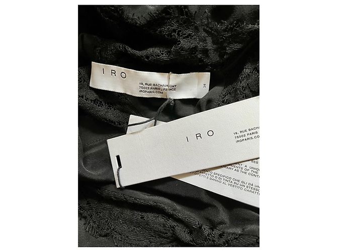 Abito Iro Haven in seta e pizzo, Nuovo con etichette Nero - vista 7