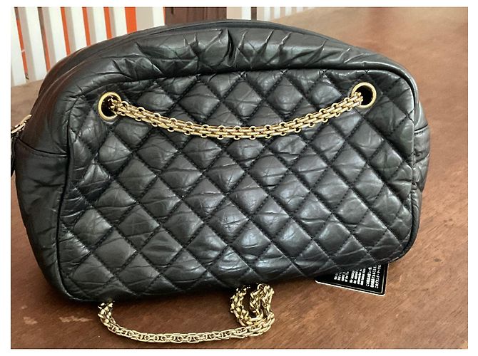 Borsa Fotocamera Chanel Blu Navy Pelle - vista 4