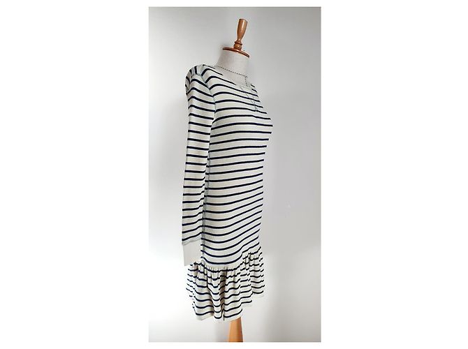 Vestido de algodón a rayas Polo Ralph Lauren Blanco Azul - vista 3