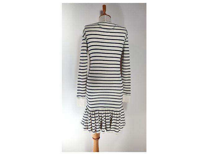 Vestido de algodón a rayas Polo Ralph Lauren Blanco Azul - vista 4