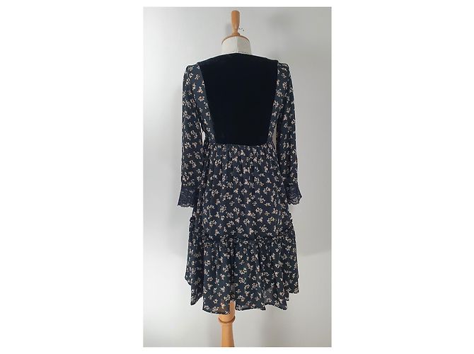 Abito Floreale Twin Set Simona Barbieri Nero Multicolore - vista 4
