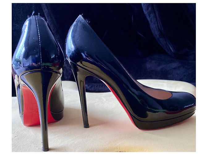 Décolleté Christian Louboutin in vernice nera Nero - vista 2