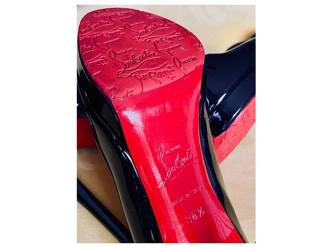 Décolleté Christian Louboutin in vernice nera Nero - vista 6