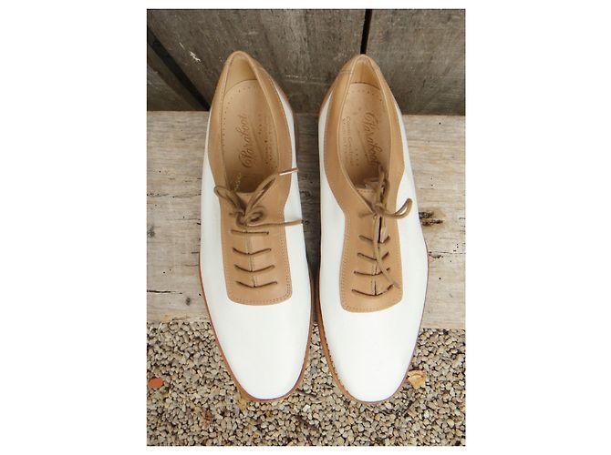 derby vintage Paraboot p 37 Nuova Condizione Bianco - vista 6
