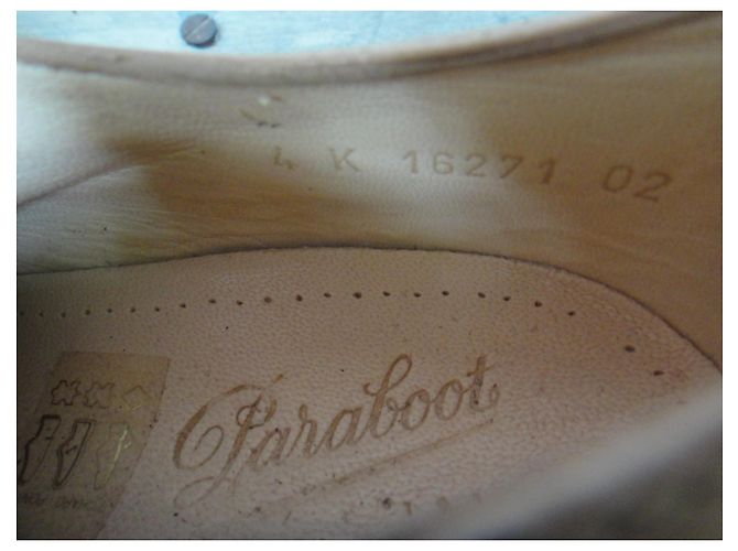 derby vintage Paraboot p 37 Nuova Condizione Bianco - vista 7