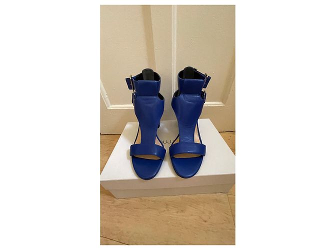Sandali con tacco a listini Mellow Yellow Pelle Blu 36 Blu scuro - vista 2
