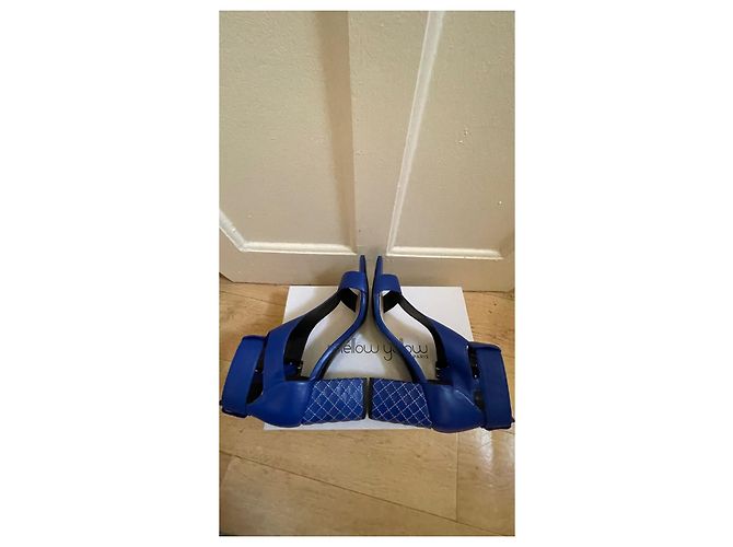 Sandali con tacco a listini Mellow Yellow Pelle Blu 36 Blu scuro - vista 5