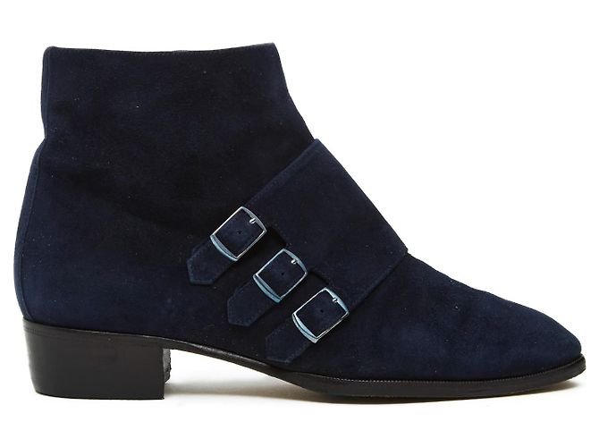 Hermès LEXINGTON SCAMOSCIATO BLU IN38 Blu navy - vista 3