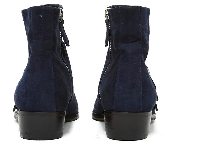 Hermès LEXINGTON SCAMOSCIATO BLU IN38 Blu navy - vista 4