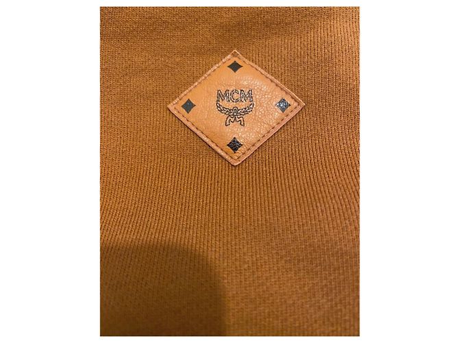 Sweatshirt com capuz MCM laranja de algodão oversize - vista 2