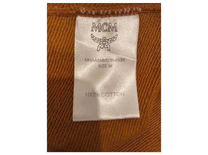Sweatshirt com capuz MCM laranja de algodão oversize - vista 4
