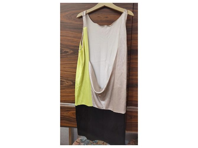 Pinko Lycra Kleid Schwarz Grau Gelb - Ansicht 3