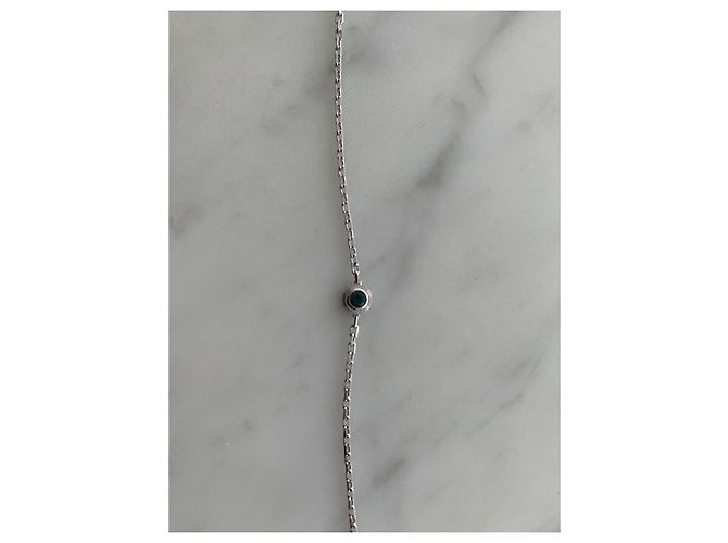 Bracciale Cartier Oro Bianco Pietra Blu Argento - vista 2