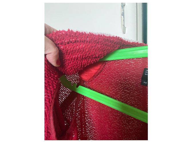 The Kooples Roter Strickpullover aus Baumwolle mit Schulterklappen - Ansicht 4