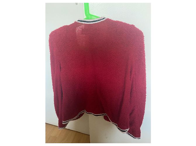 The Kooples Roter Strickpullover aus Baumwolle mit Schulterklappen - Ansicht 5