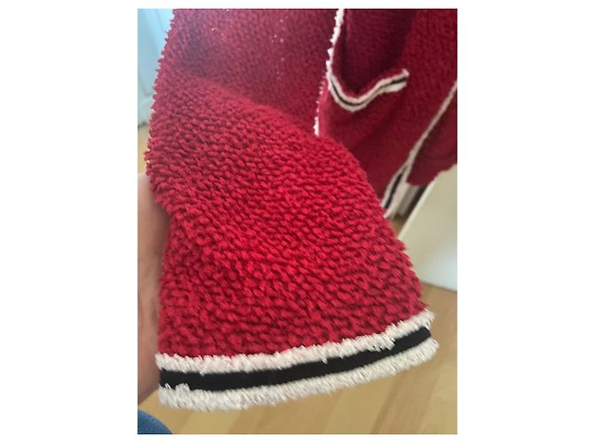 The Kooples Roter Strickpullover aus Baumwolle mit Schulterklappen - Ansicht 7