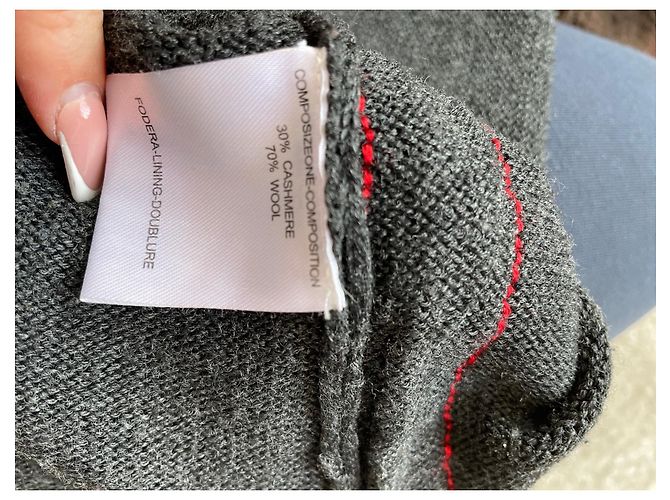 Mini vestido Salvatore Ferragamo de lã de caxemira e pele - vista 5