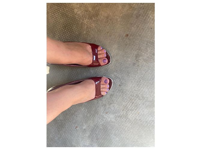 Décolleté Marc Jacobs in vernice bianco e rosso scuro Bordò - vista 10