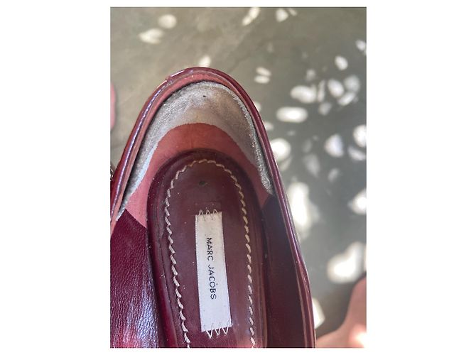 Décolleté Marc Jacobs in vernice bianco e rosso scuro Bordò - vista 8