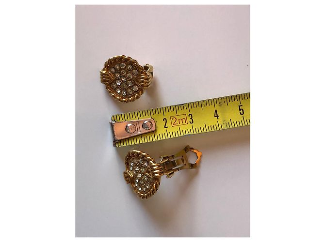 Orecchini a clip Lanvin con strass dorati D'oro - vista 10