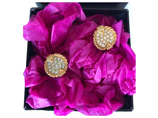 Orecchini a clip Lanvin con strass dorati D'oro - vista 3