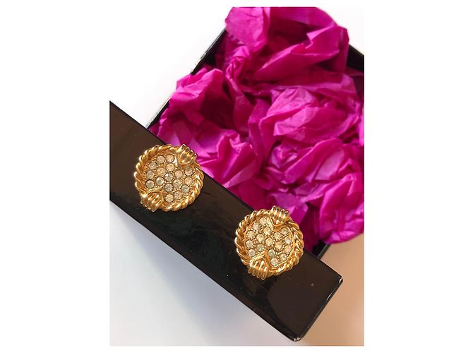 Orecchini a clip Lanvin con strass dorati D'oro - vista 9