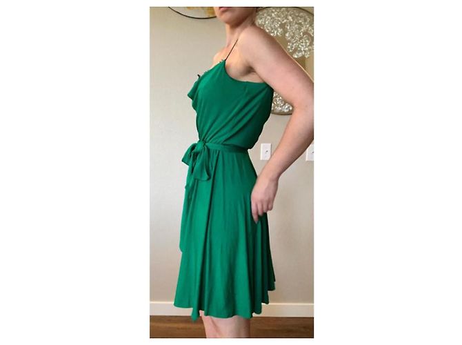Diane Von Furstenberg DvF Ravine Vintage-Kleid mit Spitze Schwarz Grün - Ansicht 5