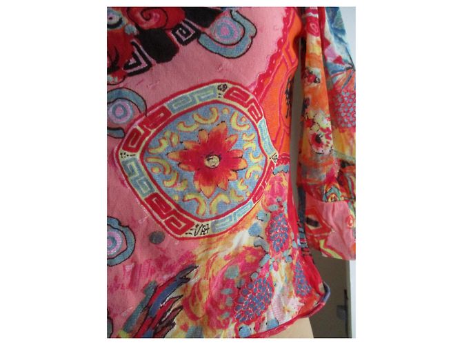 Kenzo parte superior de estilo japonés, volante. Multicolor - vista 3