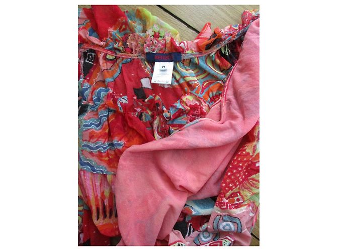 Kenzo parte superior de estilo japonés, volante. Multicolor - vista 4