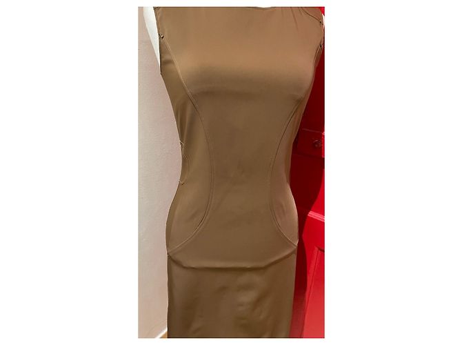 Autre Marque Nathalie Chaize Kleid Braun aus Polyester Größe 36 - Ansicht 2