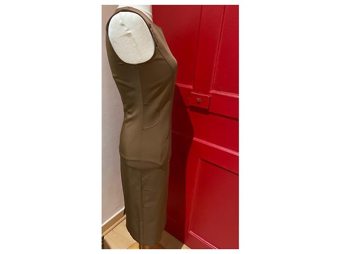 Autre Marque Nathalie Chaize Kleid Braun aus Polyester Größe 36 - Ansicht 4