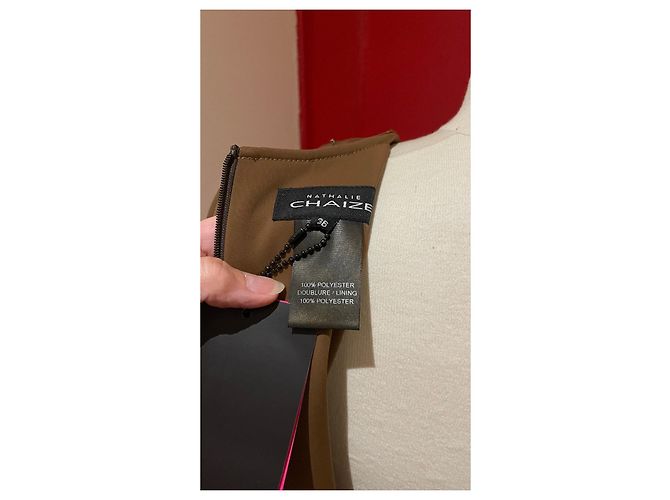 Autre Marque Nathalie Chaize Kleid Braun aus Polyester Größe 36 - Ansicht 5