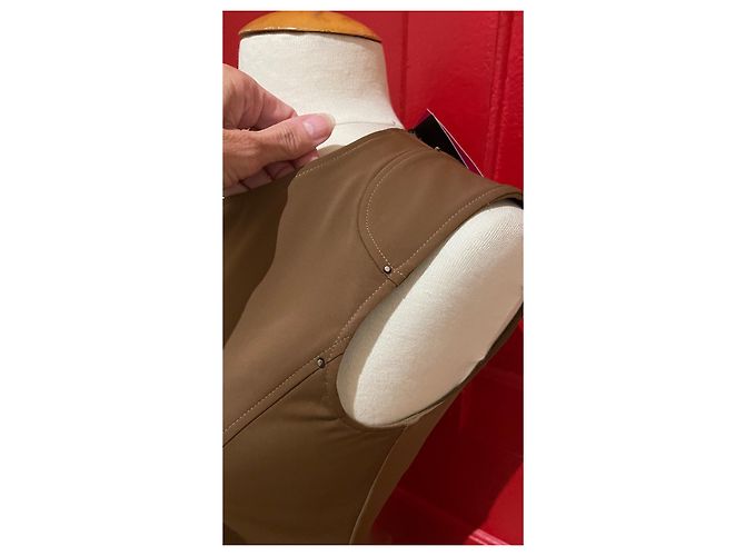 Autre Marque Nathalie Chaize Kleid Braun aus Polyester Größe 36 - Ansicht 7