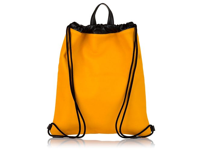 Zaino con coulisse Gucci Yellow Coco Capitan Logo Giallo - vista 3