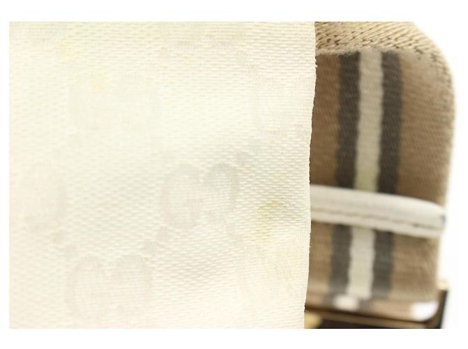 Gucci Seltene cremefarbene FF-Gürteltasche mit Monogramm - Ansicht 4