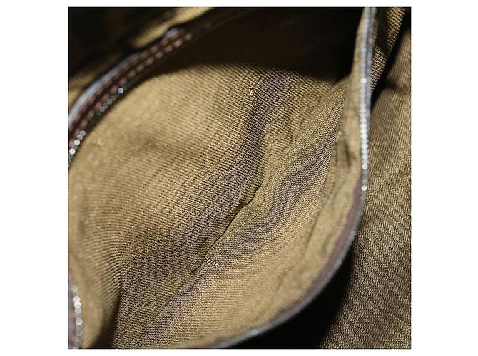 FENDI Zucca Canvas Borsa A Tracolla Mamma Baguette Marrone Nero Auth yk4600 - vista 22