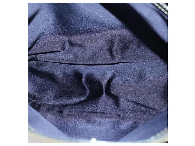 FENDI Borsa Tote in Tela Zucchino Navy Auth bs1334 Blu navy - vista 11