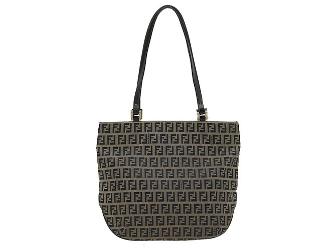FENDI Borsa Tote in Tela Zucchino Navy Auth bs1334 Blu navy - vista 13