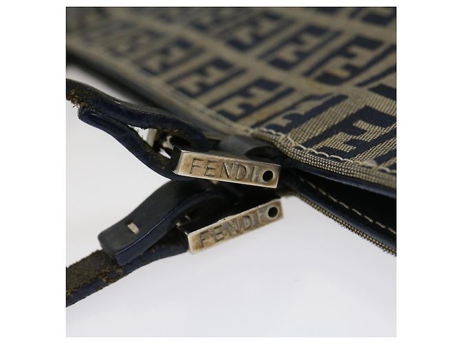 FENDI Borsa Tote in Tela Zucchino Navy Auth bs1334 Blu navy - vista 18
