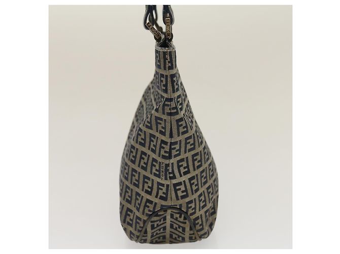 FENDI Borsa Tote in Tela Zucchino Navy Auth bs1334 Blu navy - vista 3