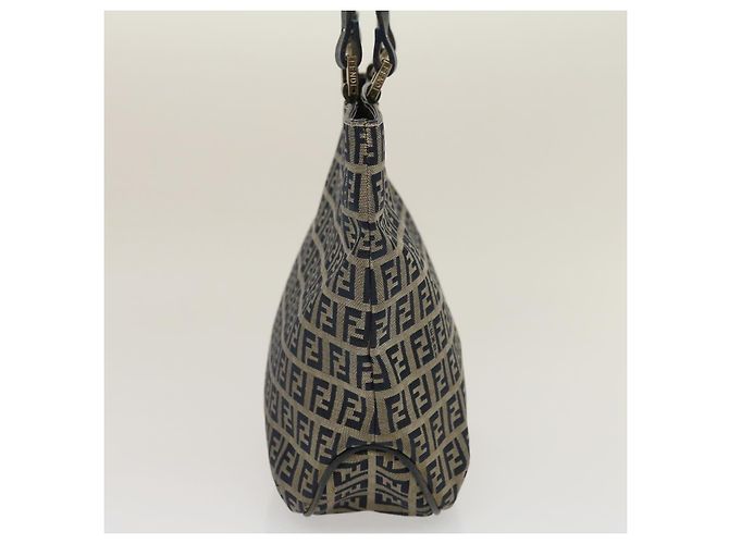 FENDI Borsa Tote in Tela Zucchino Navy Auth bs1334 Blu navy - vista 4