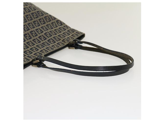 FENDI Borsa Tote in Tela Zucchino Navy Auth bs1334 Blu navy - vista 6